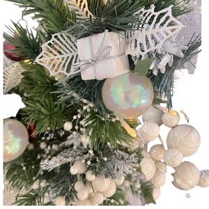 Elegant Holiday Decor with White and Silver Accents